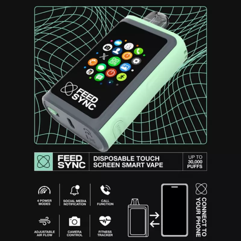FEED SYNC – Smart Touch Screen Vape 30,000 Puffs